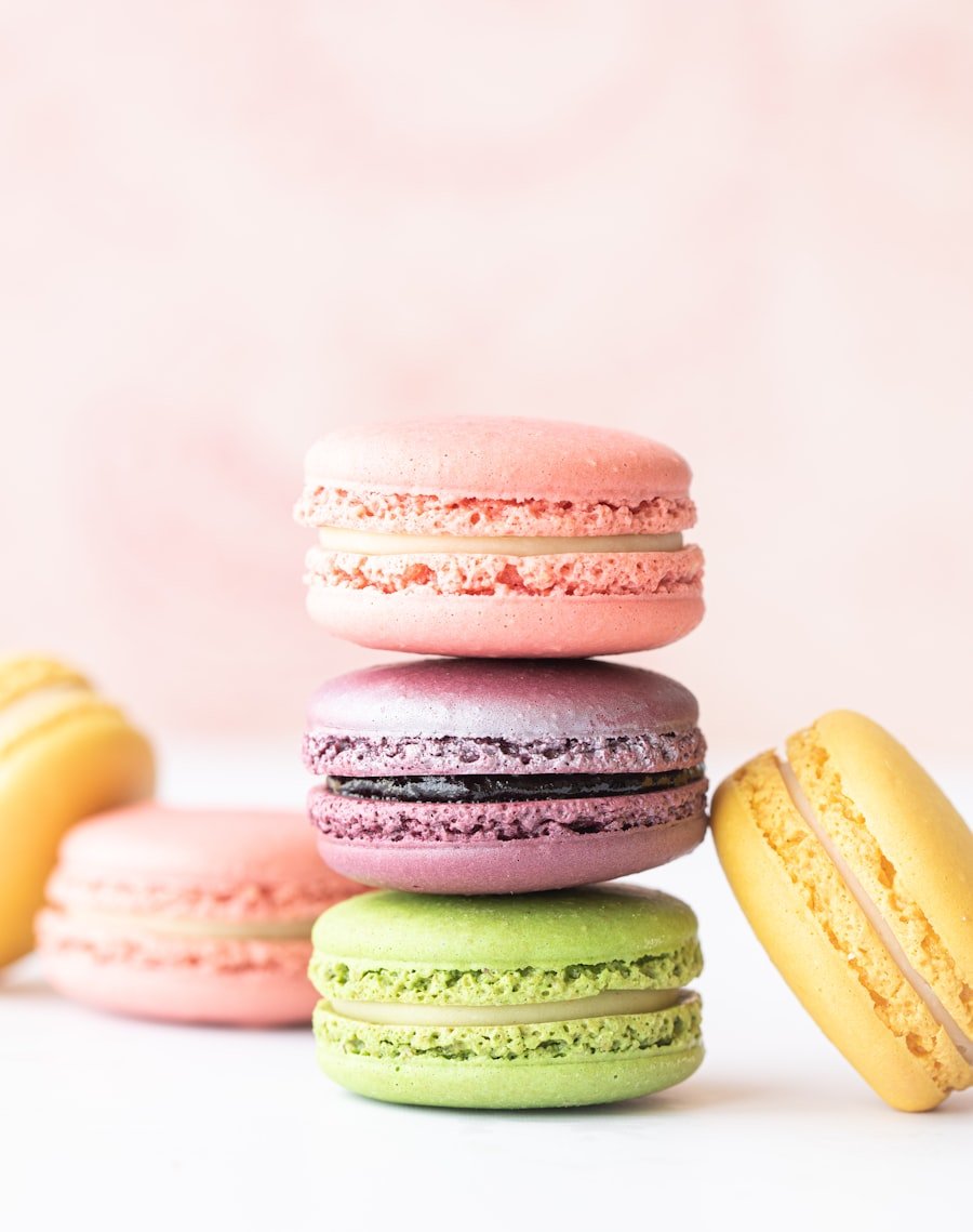 Bunte Macarons aus der französischen Patisserie